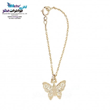 Gold Watch Pendant - Butterfly Design-MW0253